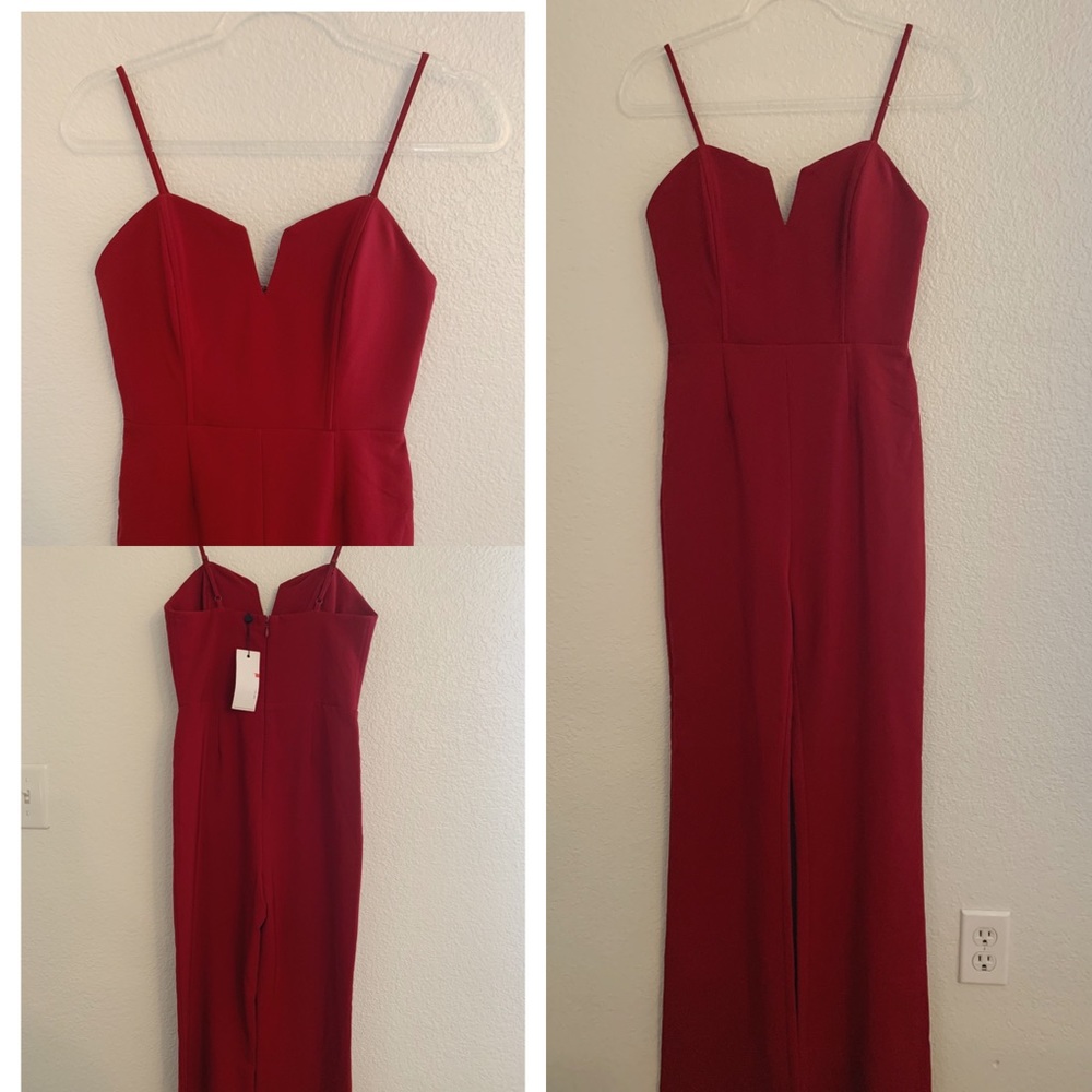 Red classy jumpsuit